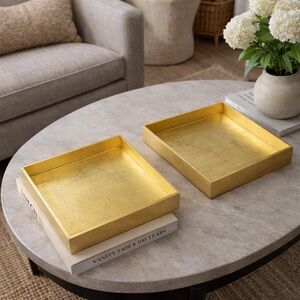 PAIR OF Gold Decorative Trays